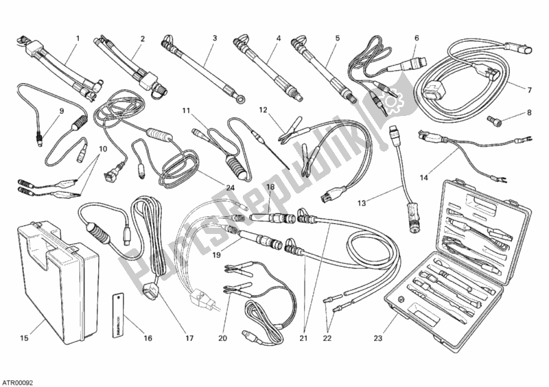 Alle onderdelen voor de Drukcontrole-instrument van de Ducati Multistrada 620 USA 2006